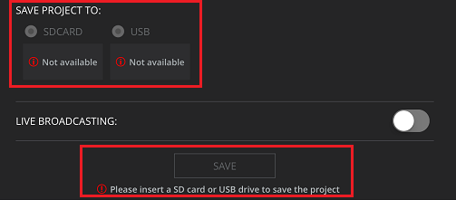 SlingStudio Console app save-to-disk dialog box