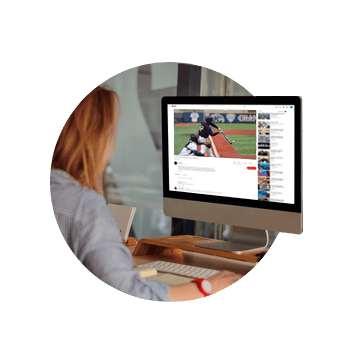 Users watching a livestreamed baseball game by SlingStudio on YouTube